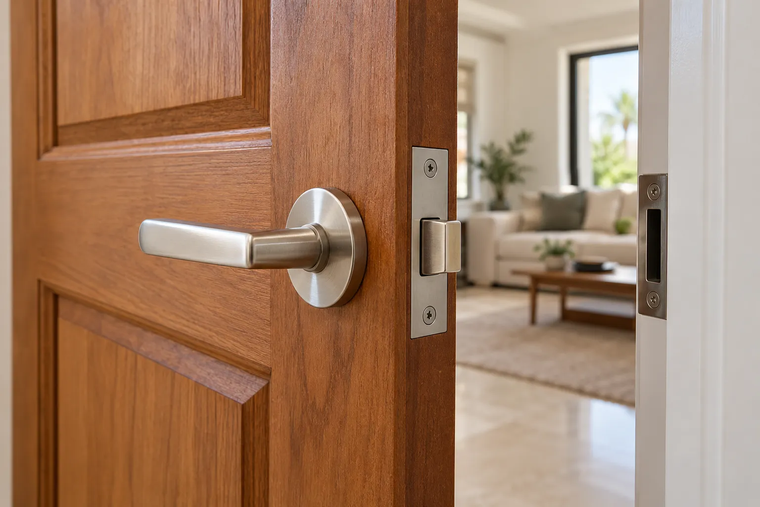 Illustrative lock and door hardware for urban districts