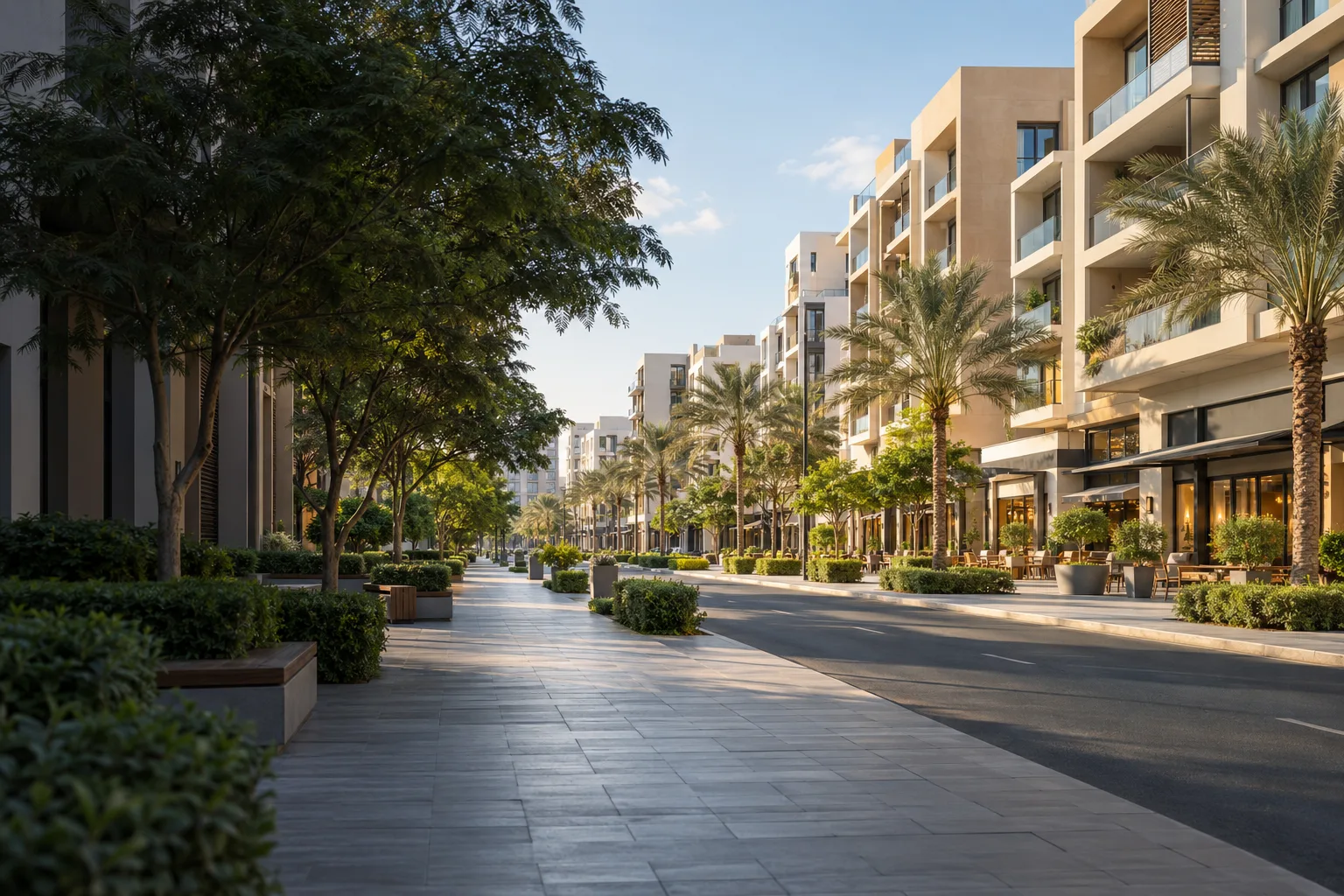 Illustrative Dubai mixed-use neighbourhood