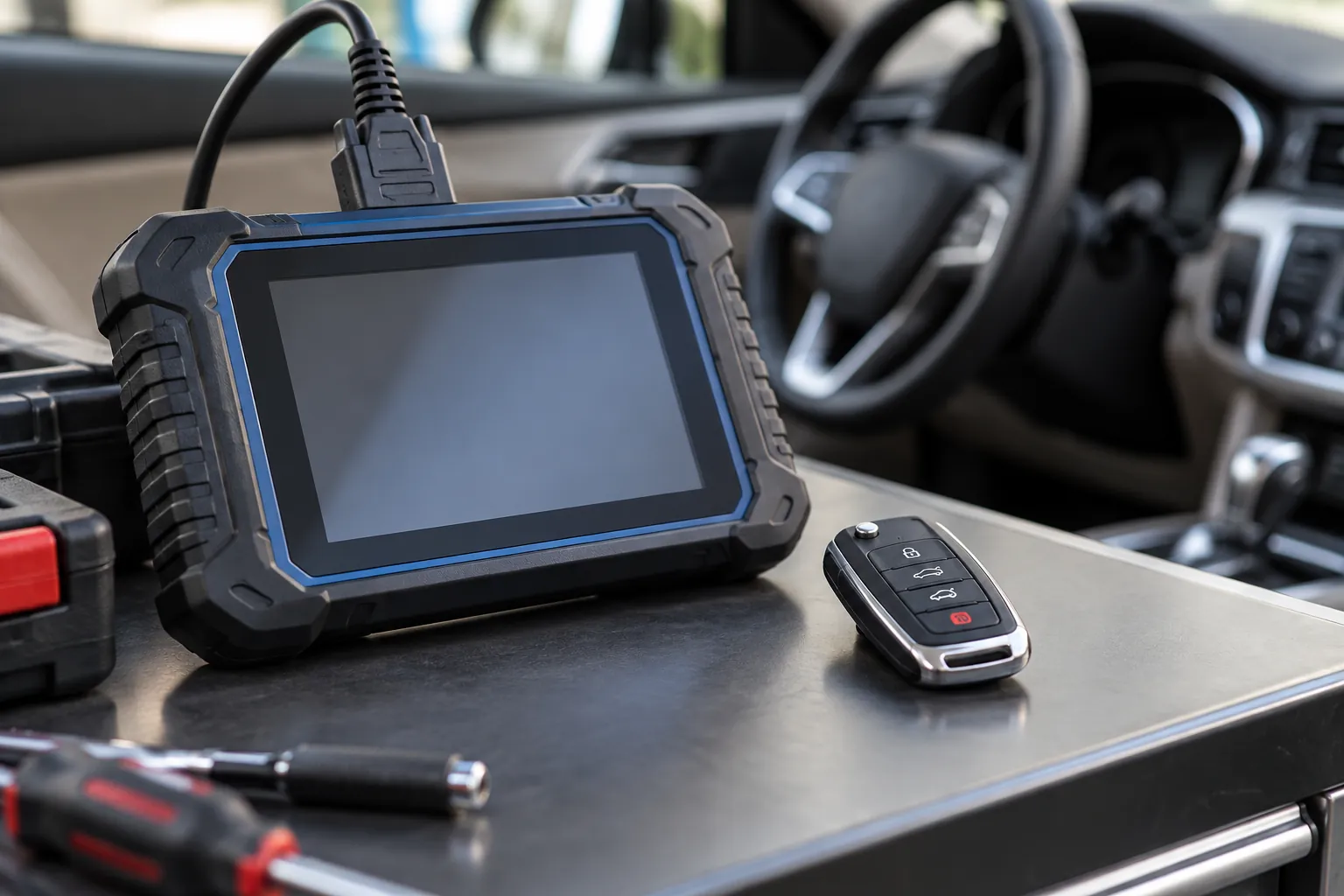 Illustrative car key programming